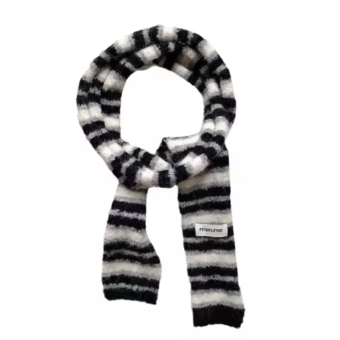Harajuku Y2K Striped Scarf Y2K Style Korean Long Narrow Scarves Collocation Clothing Accessories Nec