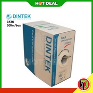 Hotdeal Dintek 23AWG LSZH 4P UTP Solid Cat6 Cable - 305m / Box - Dintek CAT6 LAN Cable - Grey / Blue