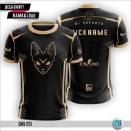 DJ Esports baju gamers ff/baju gamers ff nickname guild/Jersey Esport Gaming ROG/FF/PUBG/ML/COD Full