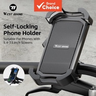 WEST BIKING Bike Phone Holder Anti Vibration 360 Rotatable WEST BIKING Pemegang Telefon Basikal Anti
