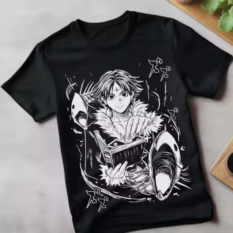 Chrollo Book Hunter X T-Shirt Manga HXH Kawaii Anime Shirt All Size