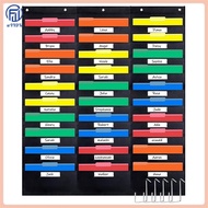30 Pocket File Pocket Chart 42inch Wide X 47inch Tall - Versatile Wall Hanging File Folder Organizer