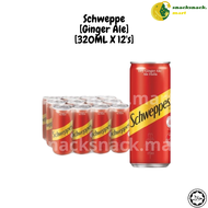 {READY STOCK} Schweppe [Soda Water/Tonic Water/Lemon Lime/Ginger Ale] [320ML X 12s]