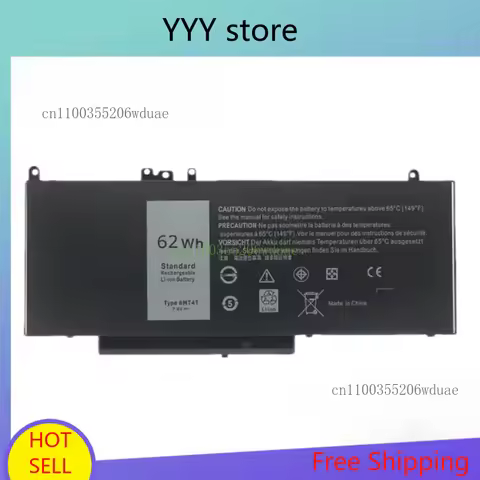 6MT4T 7.6V 62WH Laptop Battery for DELL Latitude E5470 E5570 M3510 15.6" Notebook 7V69Y TXF9M 79VRK 