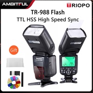 TRIOPO TR-988 TTL HSS High Speed Sync Camera Speedlite Flash for Canon and Nikon 6D 60D 550D 600D D800 D700 Digital SLR Camera