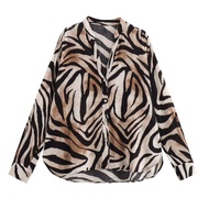 Beige Tiger Pattern Blouse 76321 (AZ)