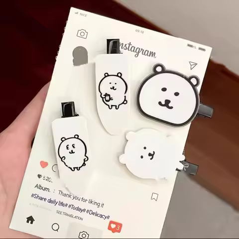 Cute Girl Joke Bear Cosmetic Clip Duckbill Clip Seamless Hair Clip Bangs Clip New Hair Accessories C