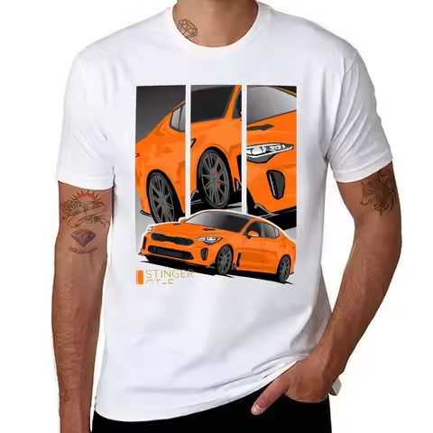 KIA Stinger GT-F 2017 T-Shirt man t shirt luxury anime t shirts for man T-Shirt