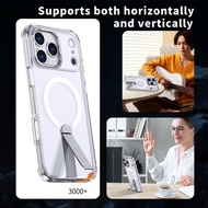 iPhone 16e 17 Pro MagSafe Case with Invisible Stand Shockproof Cover