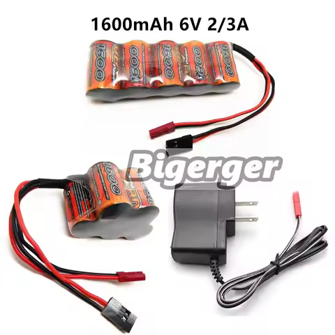 RC VB Power 1600mAh 6V 2/3A NI-MH Rechargeable Battery Receiver Battery Pack Charger for 1/5 1/8 1/1