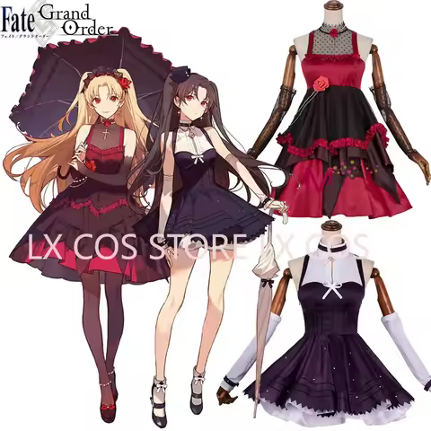 Fate Frand Order Ereshkigal & Ishtar Cosplay Costume Moon Girlfriend Tohsaka Rin Dress Lovely Lolita