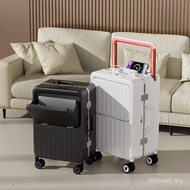 Bingkai Aluminium PC Baharu Troli Lebar Pembukaan Depan Bagasi 24 Inci Penampilan Tinggi Beg Beg Per