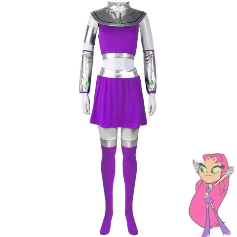 Starfire Cosplay Costume Raven Teen Titan Style Anime Outfit