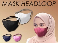 Face mask hijab duckbill mask headloop 6D