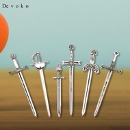 [Cuticate1] Decorative Knight Sword Charms, Metal Pendants, Bookmark, Swords for Miniature Scenes, O