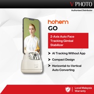HOHEM GO 2-Axis AI Auto Face Tracking Compact Phone Holder Tablet Holder 360 Camera