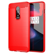 Fiber Shockproof Case For Oneplus 6 1+6 Silicone Case for Oneplus6 Bumper Full Protective Back Cover