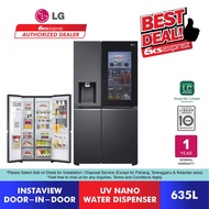 LG Side-by-Side Inverter Fridge (635L) GC-X257CQES with InstaView & Door-in-Door™ in Matte Black Fin