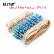 20Pcs 24Values  Metal Film Resistor 2W 1%  10~1M Ohm 10R 22R 47R 100R 220R 1K 2K 4.7K 10K 100K 1M