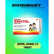 Zentel Tablet 200mg 2'S & 4'S / Zentel suspension 400mg/10ml
