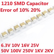 20Pcs 1210 SMD Capacitor  3225 1uF 2.2uF 4.7uF 10uF 22uF 47uF 100uF 100nF 10nF 1nF 100pF  6.3V 10 16
