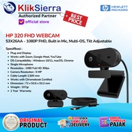 Webcam HP 320 FHD 1080P Full HD - For Microsoft Teams Zoom Google Meet YouTube - HP320 53X26AA - Off
