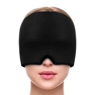 1pcs Covered Reusable Headache Relief Cap, Black Migraine Cap for Headache Relief, Puffy Eyes