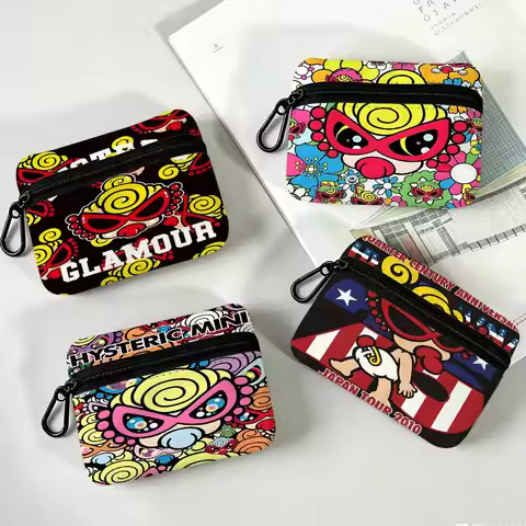 Japan Fashion Hysteric Mini Oxford Cloth Zipper Wallet Multifunctional Hanging Coin Bag For Credit C