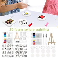 65/41Pcs Foam Texture Painting Kit 3D Drawing Set DIY Art Supplies 3D Effect Texture Painting Kit SH