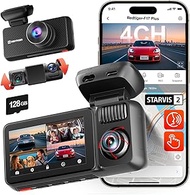 REDTIGER 4 Channel Dash Cam 2.7K+1080P*3, STARVIS 2,Included 128GB Card, 360° Front Inside and Rear 