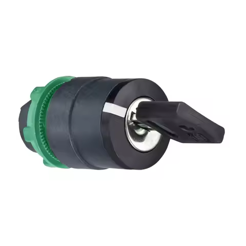 ZB5AG210 Head for key selector switch, Harmony XB5, plastic, black, 22mm, key 458A, 2 positions, sta