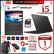 Lenovo ThinkPad L470 Business Laptop | i5 7th Gen | 16GB DDR4 | 1TB SSD | SIM Card Slot | 1-Year War
