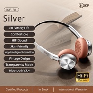 iKF R1/R1-POP หูฟังย้อนยุคไร้สาย Bluetooth V 5.3 คุณภาพเสียงไฮไฟ 60 ชั่วโมงโหมดเกมไมโครโฟนในตัวการออ