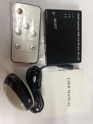 全新 4K HDMI 切換器 3入1出 連遙控