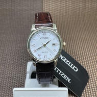 [Original] Citizen EW2314-15A Eco-Drive White Analog Brown Leather Solar Ladies Watch