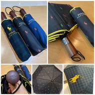 Polo Ralph Lauren 正品 💥VIP限量優惠💥 經典戰馬圖案 實木手柄 一鍵開傘三折自動雨傘 防UV 99%防曬縮骨遮 👉寶藍色彩馬/黑色彩馬Size: 傘面直徑103cm 🩷查詢更多實