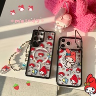 Red Cute Bunny Premium Bunny Stand Retro Niche Lanyard Anti-Falling Mobile Phone Protective Case Sho