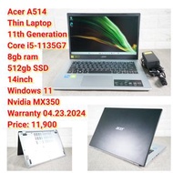Acer A514Thin Laptop11th GenerationCore i5