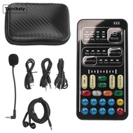 [Torribaly]I9 Voice Changer Full Kit Multiple Audio Effect Bluetooth Live Sound Cards Ultra-Thin Por