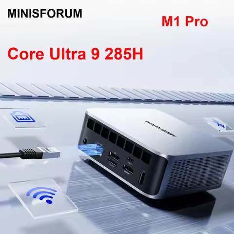 MINISFORUM M1 Pro MINI PC Intel Core Ultra 9 285H 2*DDR5 2*M.2 SSD Windows 11 WIFI7 BT5.4 USB4 OCuli