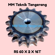 Sprocket RS 60 x 2 x 16 T Gear RS 60-2x16T Double Chain Gear Z 16T 16 T RS60 -2 60Z16 60x2x16T 60-2 