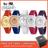 [100% Original] Coach Mini Boyfriend Rubber Strap Stainless Steel Women Watch Watches Jam Tangan Wan