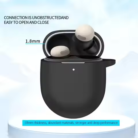 Silicone Earphone Protective Case With Hook Anti-Scratch Protector Headphone Accessories Shockproof 