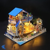 DIY MINIATURE BEACH HOUSE 13844 DOLL HOUSE PUZZLE 3D MINIATURE HOUSE CUTE