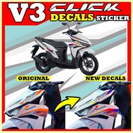 ☽ ▆ ◫ HONDA CLICK V3 STICKER DECALS /CLICK 125 V3 DECALS / CLICK V3 DECALS / CLICK V3 STICKER / CLI