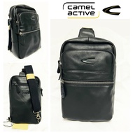 Camel Active Premium High Quality Leather Travel Shopping Hiking Backpack Cross Body Bags Beg Kulit Lelaki
