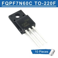 10pcs FQPF7N60C TO-220F FQPF 7N60C FQPF7N60 7N60 TO220F 700V/6A MOSFET Transistor new original