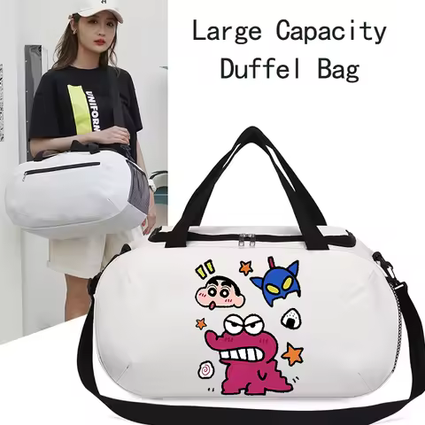 Crayons Shin-chan Travel Duffel Bag Women Crossbody Carry on Luggage Bag Large Capacity Weekend Trip