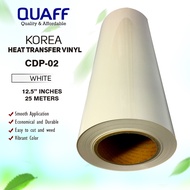 (25meters) QUAFF CDP Rubberize Heat Transfer Vinyl from Korea 12.5inches PVC Vinyl