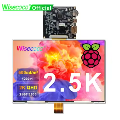 Wisecoco 8.9 Inch 2K LCD Screen 2560x1600 IPS Display For Raspberry Pi Module 500Nits Access Control